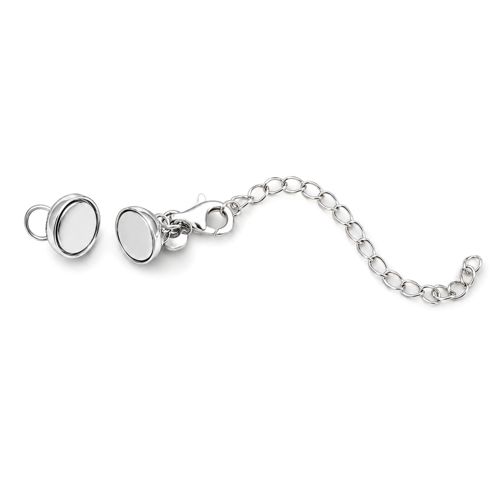 Magnetschließe, 925 Silber Rhodiniert 2,45g