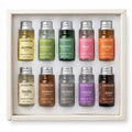 LIVMORE- Set mit 12 ätherischen Ölen (Minze, Lavendel, Eukalyptus, Zitronengras, Orange, Rose, Jasmin, Vanille, Sandelholz und Amber)