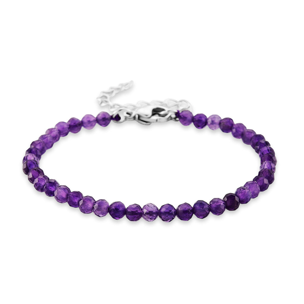 Afrikanischer Amethyst Armband ca. 19 cm 316L Edelstahl ca. 20.00 ct