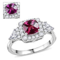D'Joy AA Farbwechsel Granat, Moissanit Ring 925 Silber Rhodiniert (Größe 20.00) ca. 1,95 ct