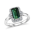 Rhapsody AAAA Pirineu Lagoon Tourmaline, Weißer Diamant Ring 950 Platin (Größe 18.00) ca. 2,56 ct