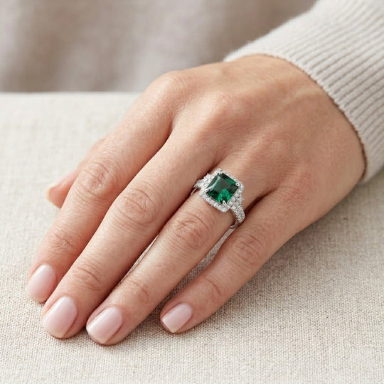 LUXORO AAA Pirineu Lagoon Tourmaline, Weißer Diamant Ring 417 Gold (Größe 16.50)   (10-16 Werktage Lieferzeit) ca. 1,82 ct