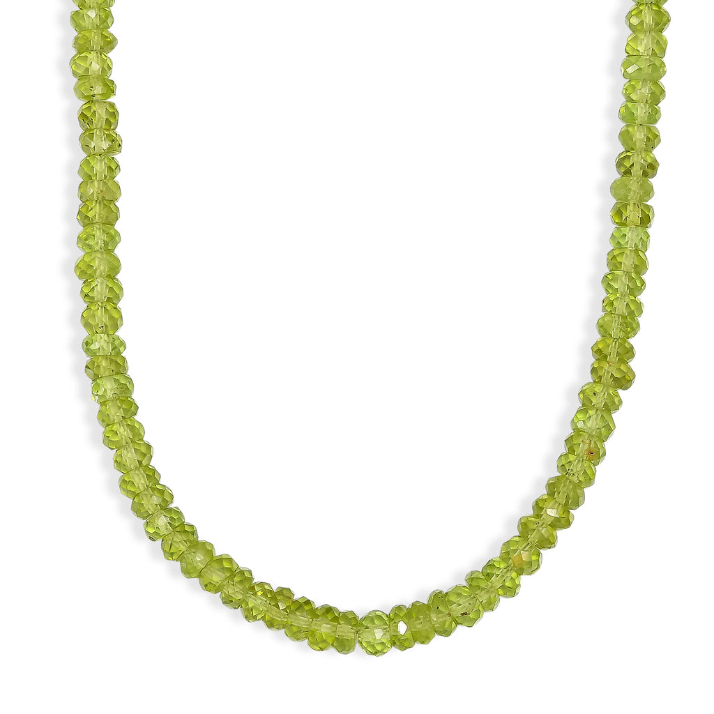 D'Joy AA Natürliche Peridot Halskette ca. 45 cm 925 Silber Rhodiniert ca. 100.00 ct