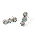 LUXURIANT DIAMOND - Lab Grown Blauer Diamant SI-GH, Lab Grown Diamant Ohrringe 925 Silber Rhodiniert ca. 1,52 ct.