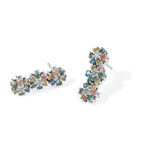 LUXURIANT DIAMOND - Lab Grown Blauer Diamant SI-GH, Lab Grown Diamant Ohrringe 925 Silber Rhodiniert ca. 1,52 ct.