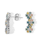 LUXURIANT DIAMOND - Lab Grown Blauer Diamant SI-GH, Lab Grown Diamant Ohrringe 925 Silber Rhodiniert ca. 1,52 ct.