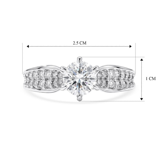 LUXURIANT DIAMOND - Lab Grown Diamant SI-GH SGL zertifiziert
  Ring 925 Silber Rhodiniert (Größe 17.00) ca. 2,00 ct