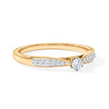 LUXURIANT DIAMOND - Lab Grown Diamant SI-GH Ring 925 Silber 750 Gelbgold vermeil (Größe 16.00) ca. 0,26 ct