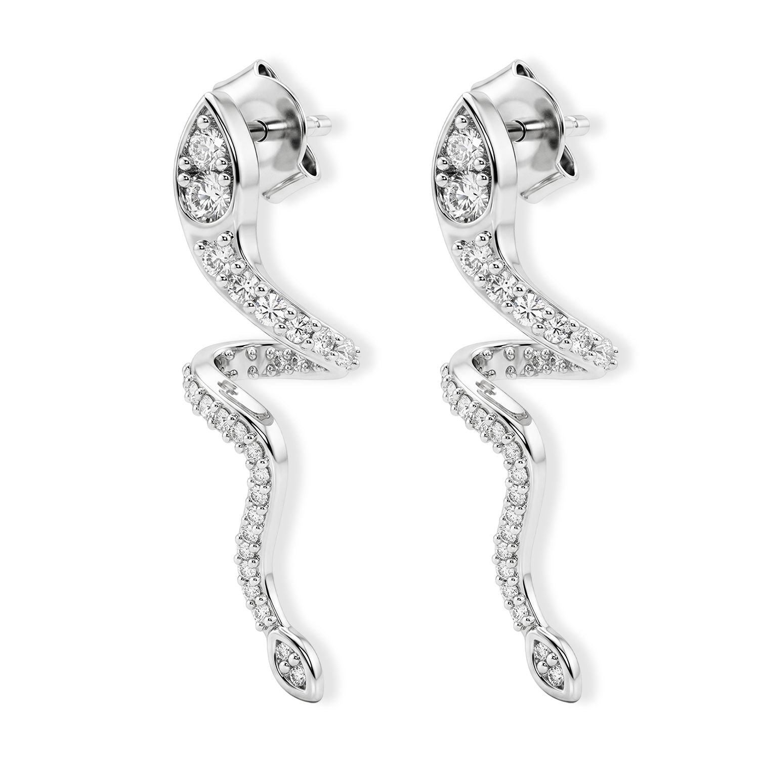 LUXURIANT DIAMOND - Lab Grown Diamant SI-GH Ohrringe 925 Silber Rhodiniert ca. 0,57 ct.