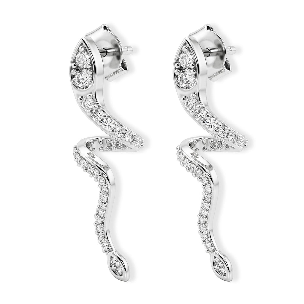 LUXURIANT DIAMOND - Lab Grown Diamant SI-GH Ohrringe 925 Silber Rhodiniert ca. 0,57 ct.