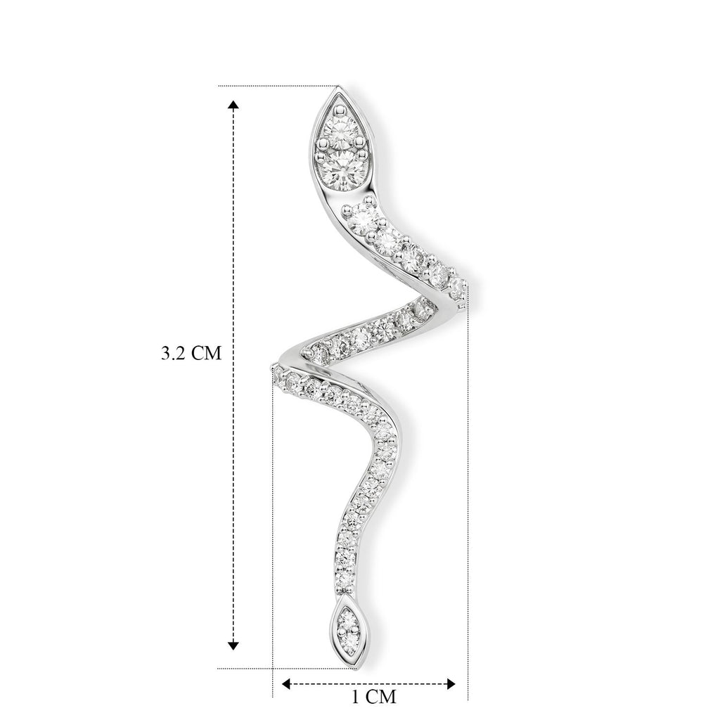 LUXURIANT DIAMOND - Lab Grown Diamant SI-GH Ohrringe 925 Silber Rhodiniert ca. 0,57 ct.