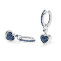 LUXURIANT DIAMOND - Lab Grown Diamant SI, Lab Grown Blauer Diamant Ohrringe 925 Silber Rhodiniert ca. 1,02 ct.
