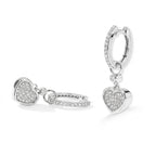 LUXURIANT DIAMOND - Lab Grown Diamant SI, Lab Grown Blauer Diamant Ohrringe 925 Silber Rhodiniert ca. 1,02 ct.