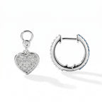 LUXURIANT DIAMOND - Lab Grown Diamant SI, Lab Grown Blauer Diamant Ohrringe 925 Silber Rhodiniert ca. 1,02 ct.