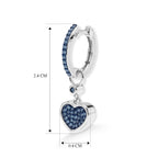 LUXURIANT DIAMOND - Lab Grown Diamant SI, Lab Grown Blauer Diamant Ohrringe 925 Silber Rhodiniert ca. 1,02 ct.