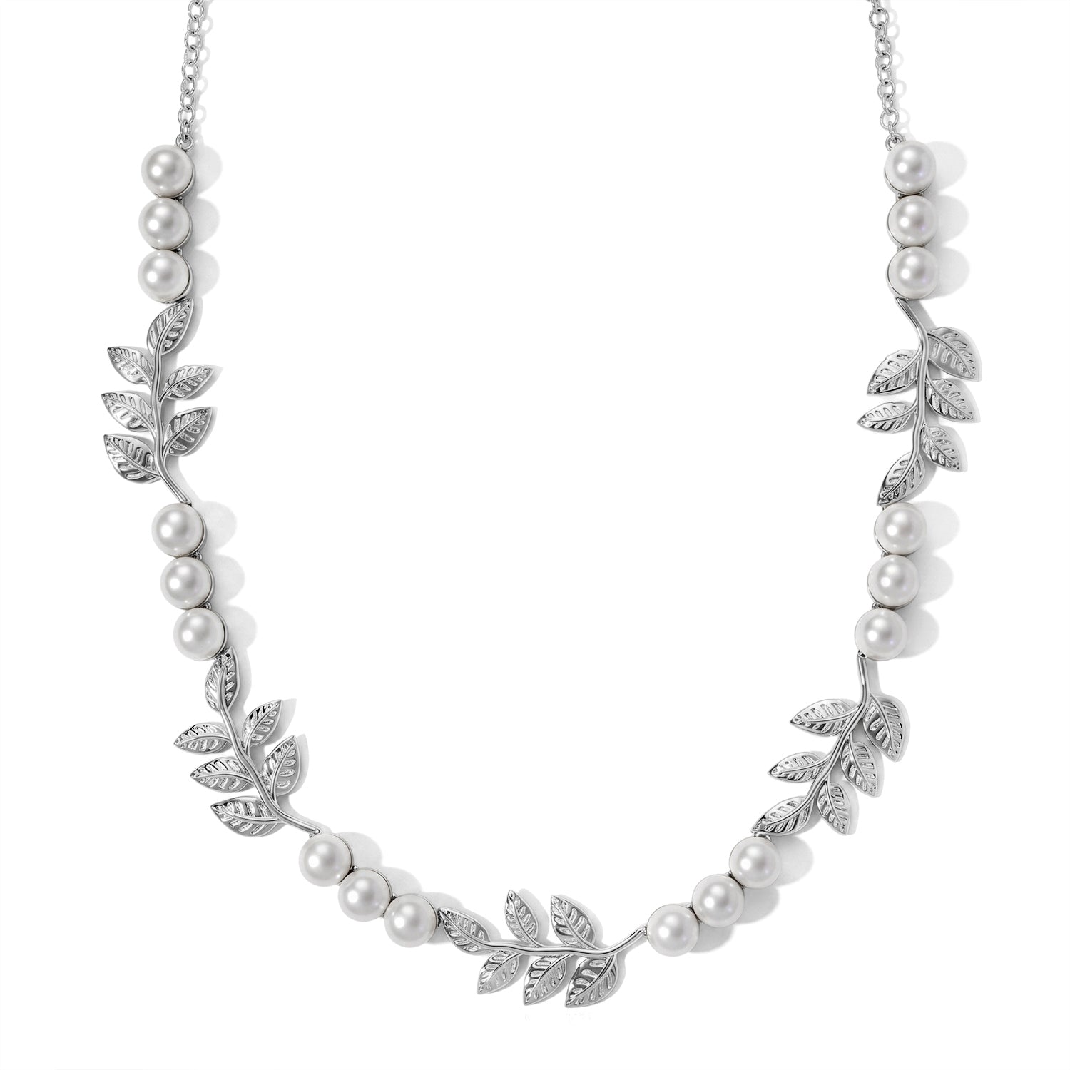 EVER TRUE Süßwasser Perle (7-7.5 mm) Halskette ca. 45 cm 950 Kupfer, Silberfarben, 45.16 ct