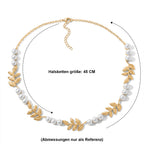 EVER TRUE Süßwasser Perle (7-7.5 mm) Halskette ca. 45 cm 950 Kupfer, Goldfarben, 45.16 ct