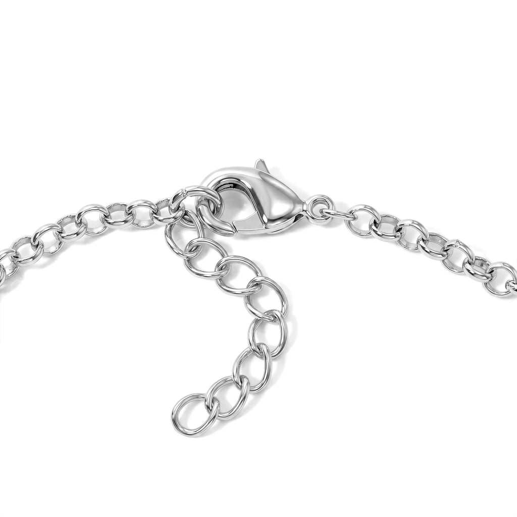 EVER TRUE Süßwasser Perle (7-7.5 mm) Armband ca. 19 cm 950 Kupfer, Silberfarben, 22.58 ct