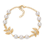 EVER TRUE Süßwasser Perle (7-7.5 mm) Armband ca. 19 cm 950 Kupfer, Goldfarben, 22.58 ct