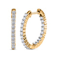 LUXURIANT DIAMOND - Lab Grown Diamant SI-GH Ohrringe 925 Silber 750 Gelbgold vermeil ca. 0.96 ct