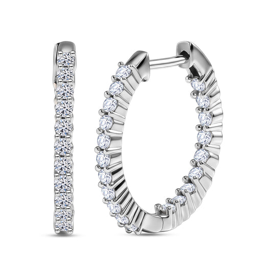 LUXURIANT DIAMOND - Lab Grown Diamant SI-GH Ohrringe 925 Silber 750 Gelbgold vermeil 1.00 ct