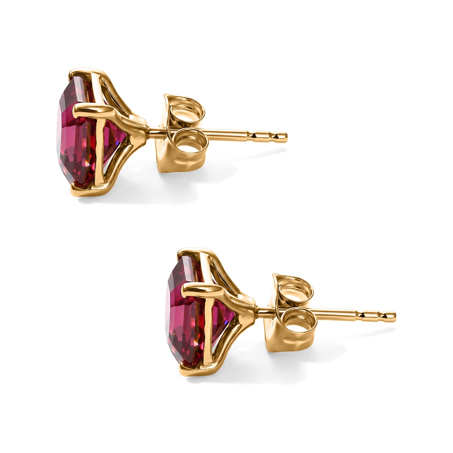 LUXURIANT - AAA Lab Grown Rubin Ohrringe 925 Silber Gold ca. 5.23 ct