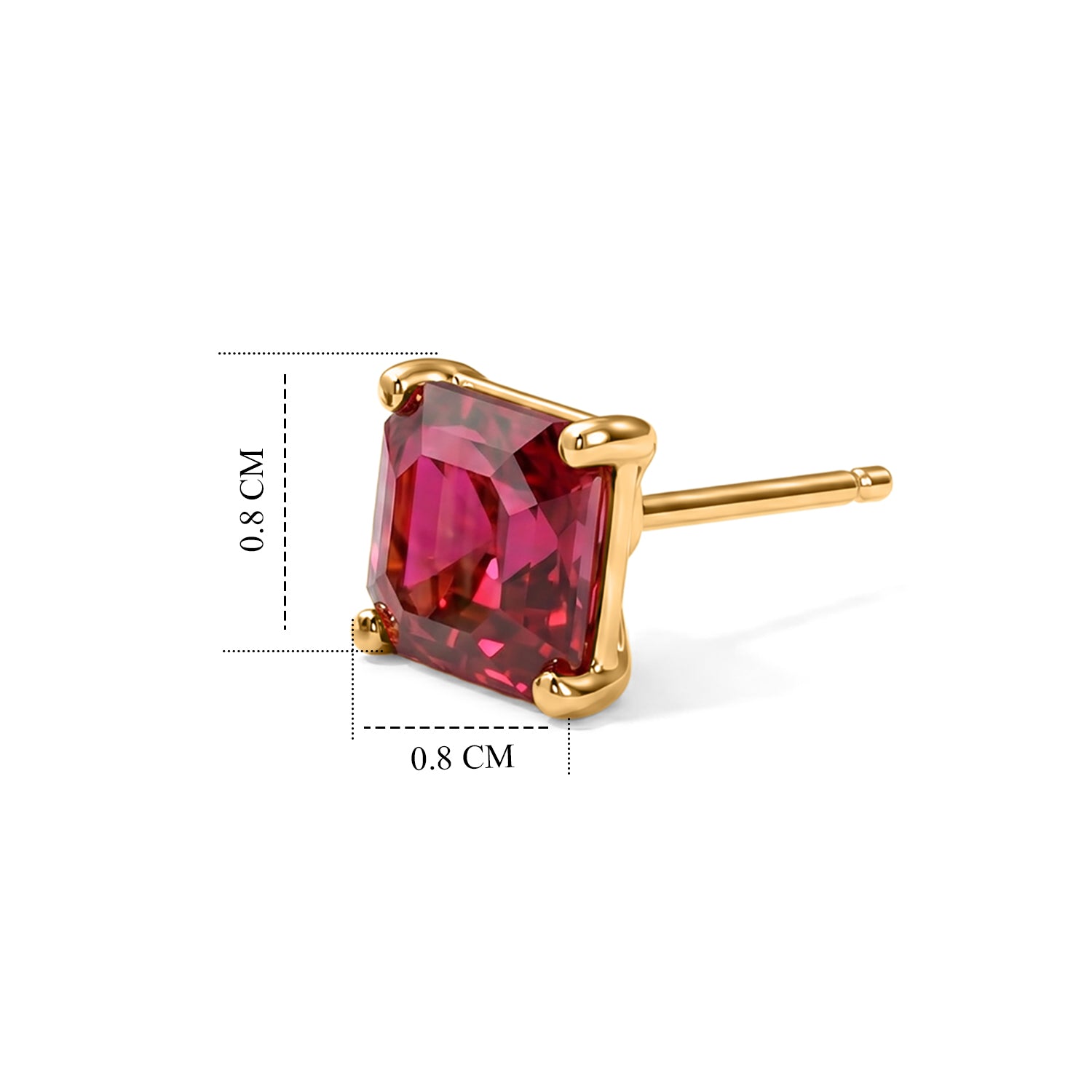 LUXURIANT - AAA Lab Grown Rubin Ohrringe 925 Silber Gold ca. 5.23 ct