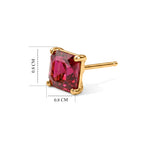 LUXURIANT DIAMOND - AAA Lab Grown Rubin Ohrringe 925 Silber Gold ca. 5,23 ct.