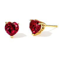 LUXURIANT DIAMOND - AAA Lab Grown Rubin Ohrringe 925 Silber Gold ca. 3.67 ct