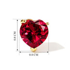 LUXURIANT DIAMOND - AAA Lab Grown Rubin Ohrringe 925 Silber Gold ca. 3.67 ct
