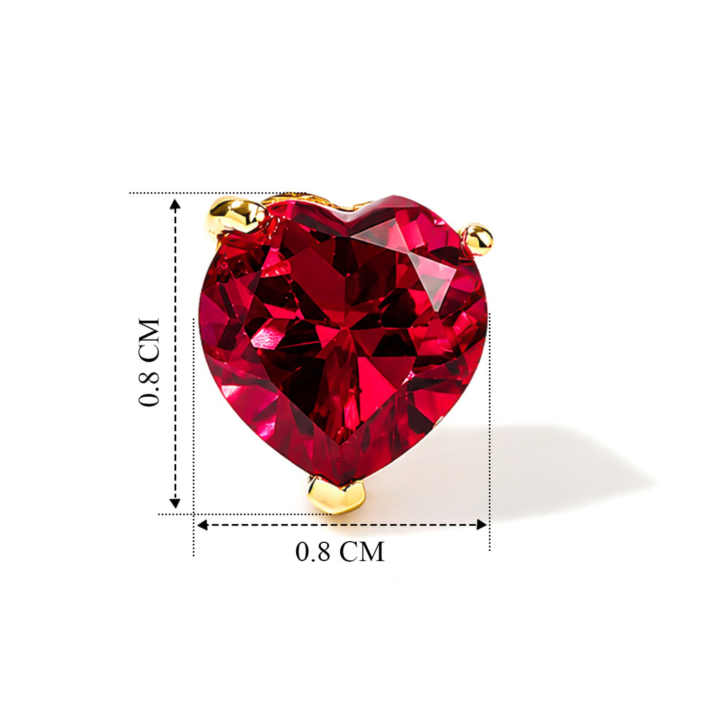 LUXURIANT DIAMOND - AAA Lab Grown Rubin Ohrringe 925 Silber Gold ca. 3,67 ct.