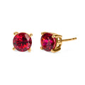 LUXURIANT DIAMOND - AAA Lab Grown Rubin Ohrringe 925 Silber Gold ca. 4,06 ct.