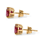 LUXURIANT DIAMOND - AAA Lab Grown Rubin Ohrringe 925 Silber Gold ca. 4,06 ct.