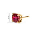 LUXURIANT DIAMOND - AAA Lab Grown Rubin Ohrringe 925 Silber Gold ca. 4,06 ct.