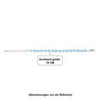 EVER TRUE Milchiger Aquamarin, Apatit Armband ca. 19 cm 316L Edelstahl Platiniert ca. 63.50 ct