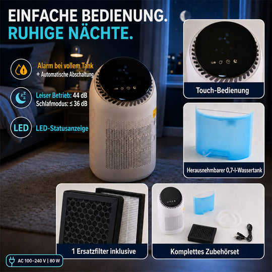 2-in-1 Dehumidifier and Air Purifier  1 PC EXTRA FILTER (2 IN 1)                            1. Working voltage: AC100V-240V, 50-60HZ 2. Power: 80w 3. Standard dehumidification capacity: 500mL/D(at 30? and 80%RH 4. Applicable area: 5 to 25 square meters 6