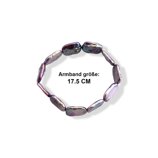 Lila Keshi Perle Armband 18 cm
