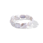 Weiße Keshi Perle Armband 18 cm