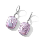 Lila Keshi Perle Ohrringe 316L Edelstahl