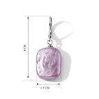 Lila Keshi Perle Ohrringe 316L Edelstahl