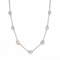 D'Joy AA Natürlicher, äthiopischer Welo Opal Halskette ca. 45 Cm +5 Cm Extender 925 Silber Rhodiniert ca. 4,42 ct.