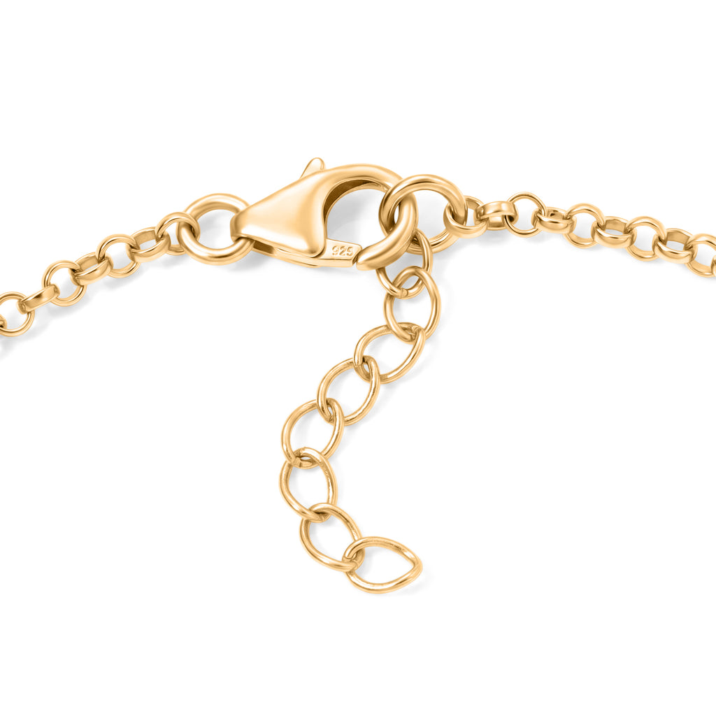 D'Joy AA Natürlicher, äthiopischer Welo Opal Armband ca. 19 cm +2.5 cm Extender 925 Silber 750 Gelbgold vermeil ca. 2,76 ct.