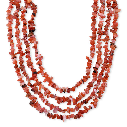 Roter Achat Halskette 255 cm ca. 950.00 ct