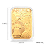 EXKLUSIVES GESCHENK - 999er Goldfolie STATUE OF LIBERTY: 250 Jahre Freiheit, ca. 26x40 mm, ca. 10 mg
