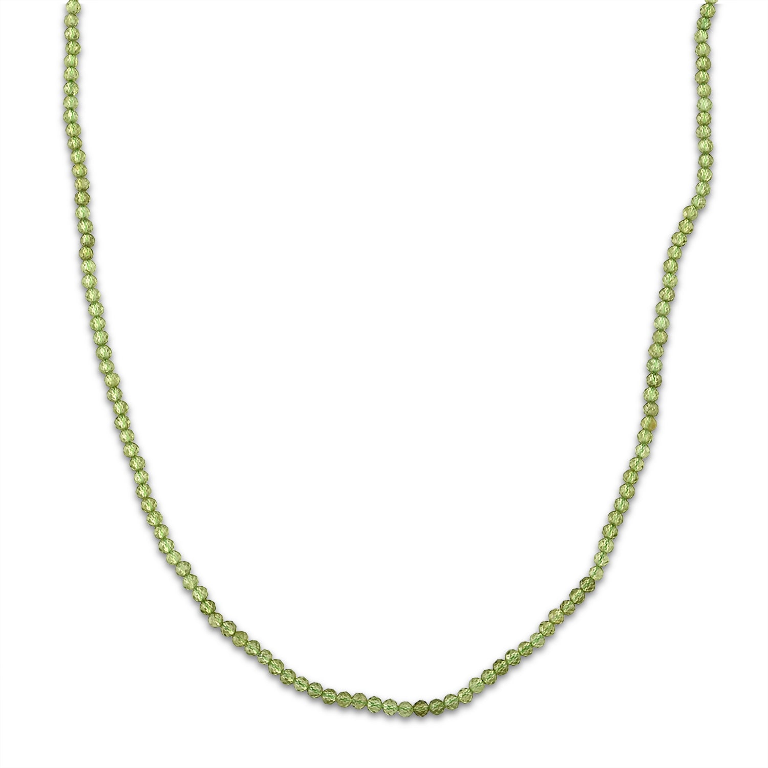 Natürliche Peridot Halskette ca. 45 cm 316L Edelstahl ca. 130.00 ct