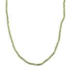 Natürliche Peridot Halskette ca. 45 cm 316L Edelstahl ca. 130.00 ct