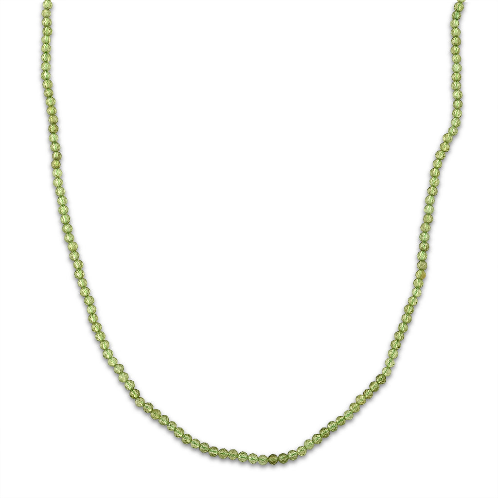 Natürliche Peridot Halskette ca. 45 cm 316L Edelstahl ca. 130.00 ct