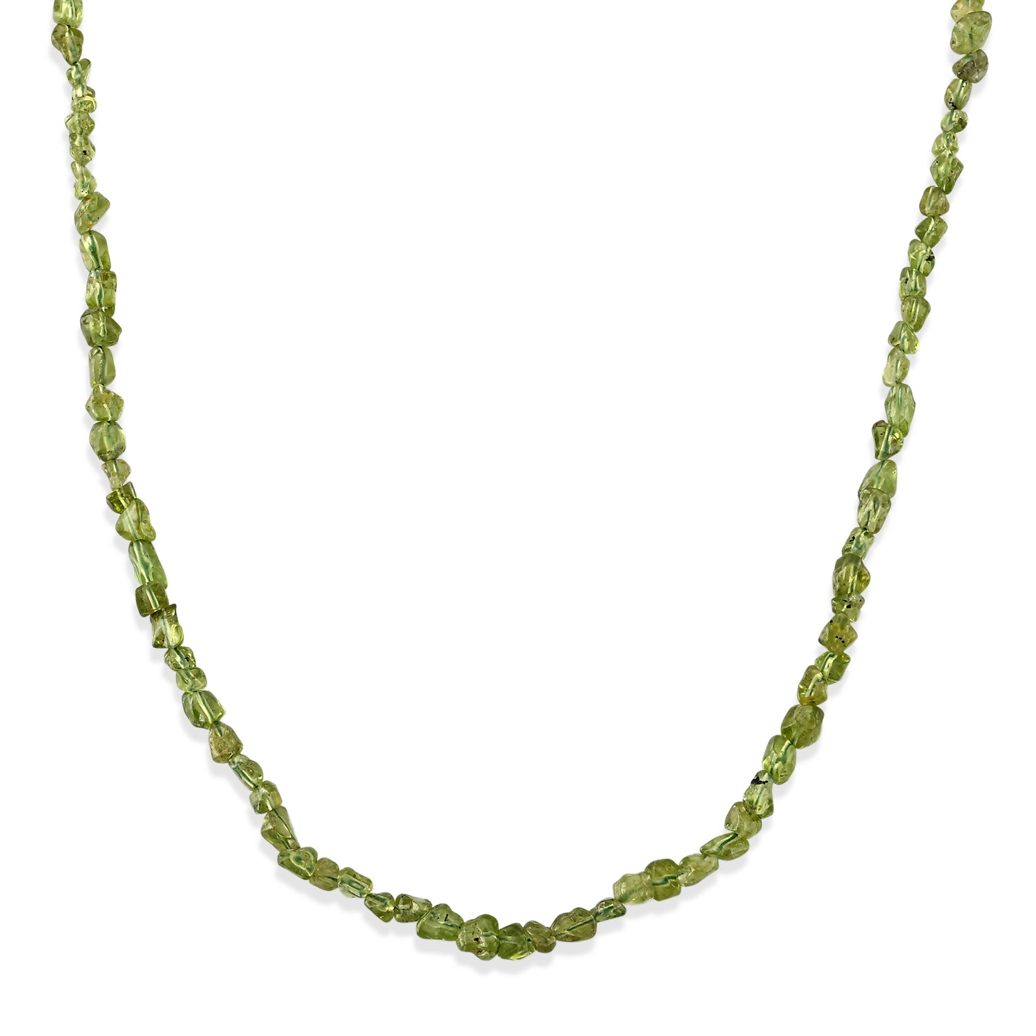 Natürliche Peridot Halskette, ca. 45 cm 316L Edelstahl ca. 90.00 ct