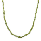 Natürliche Peridot Halskette, ca. 45 cm 316L Edelstahl ca. 90.00 ct
