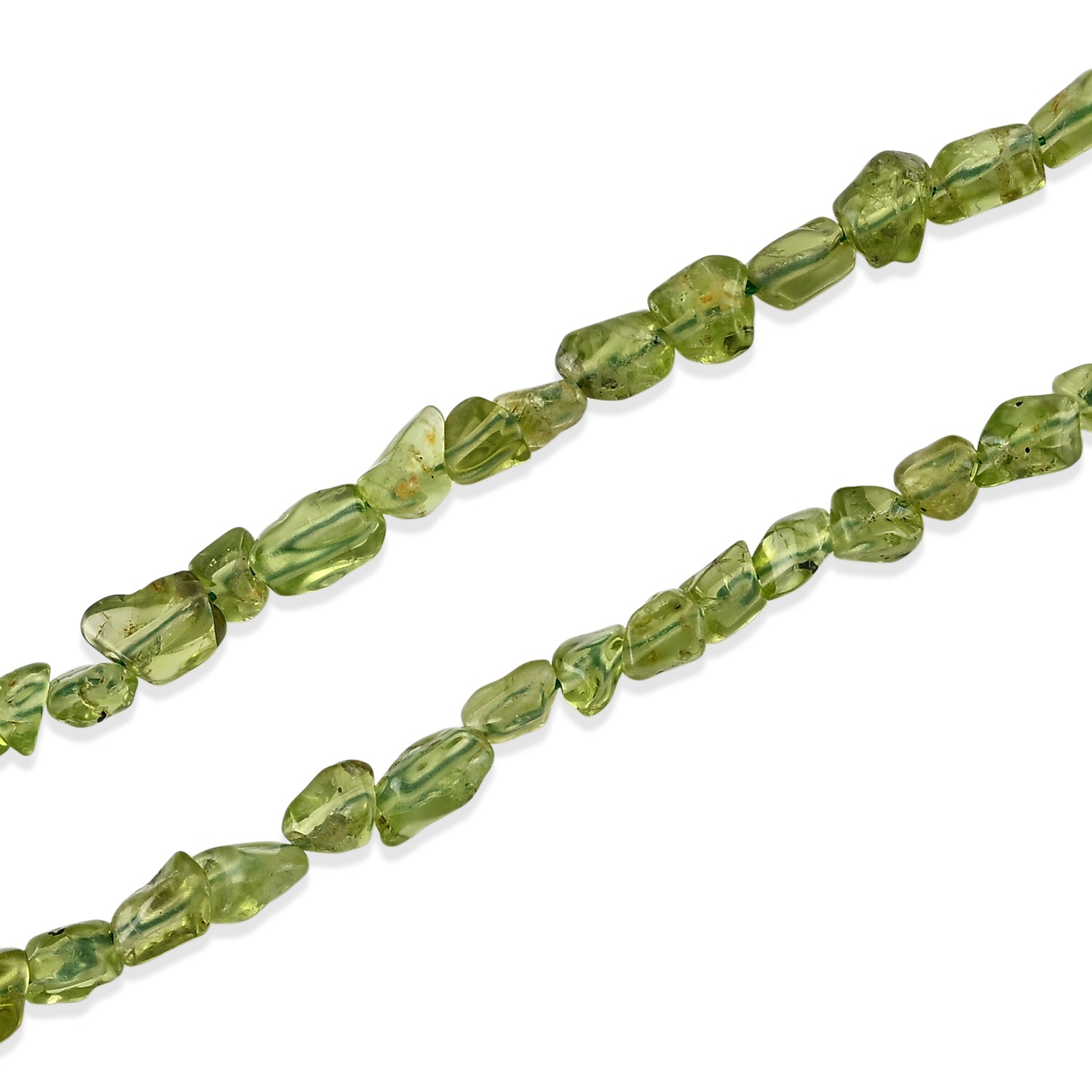 Natürliche Peridot Halskette, ca. 45 cm 316L Edelstahl ca. 90.00 ct